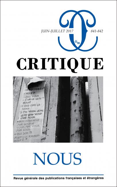 Critique, n. 840-841 :