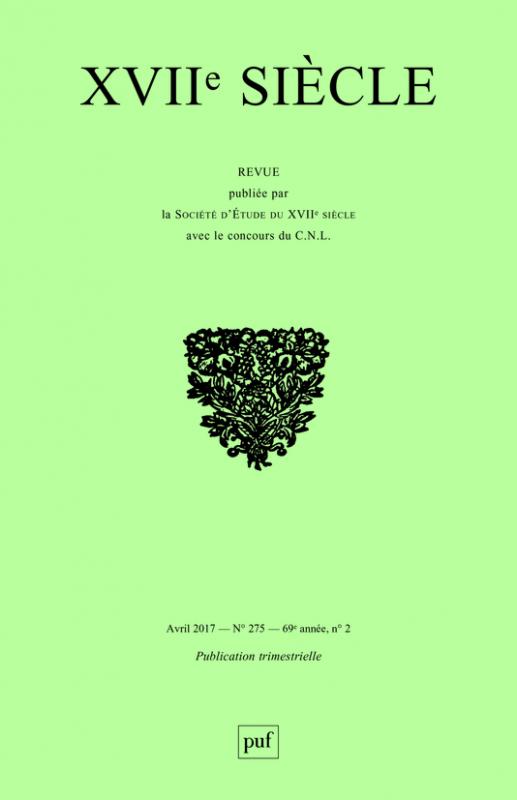 XVIIe Siècle, n° 275 :