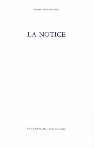 P. Bergounioux, La notice