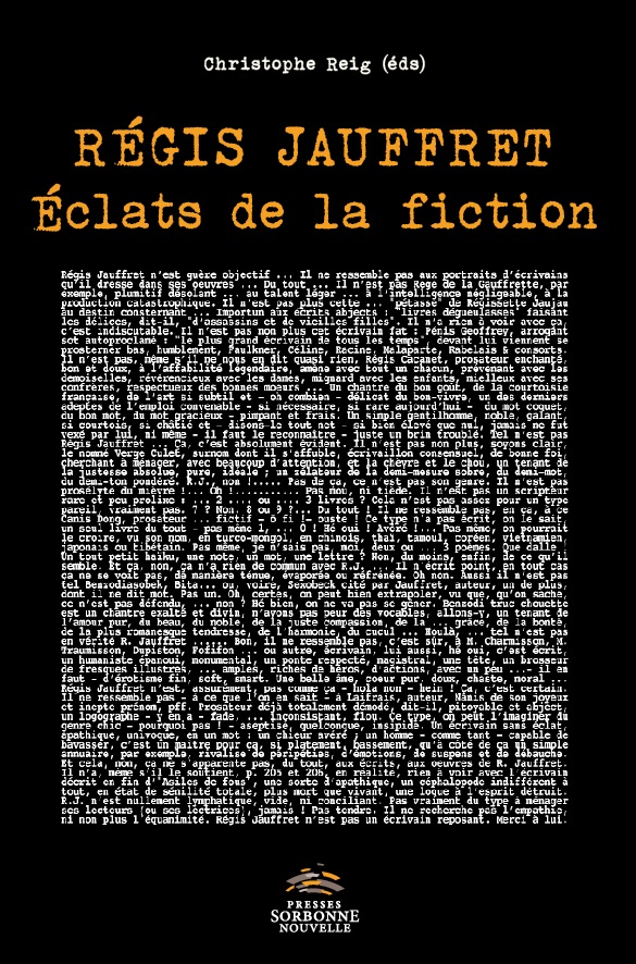 C. Reig (éd.), Régis Jauffret – Eclats de la fiction