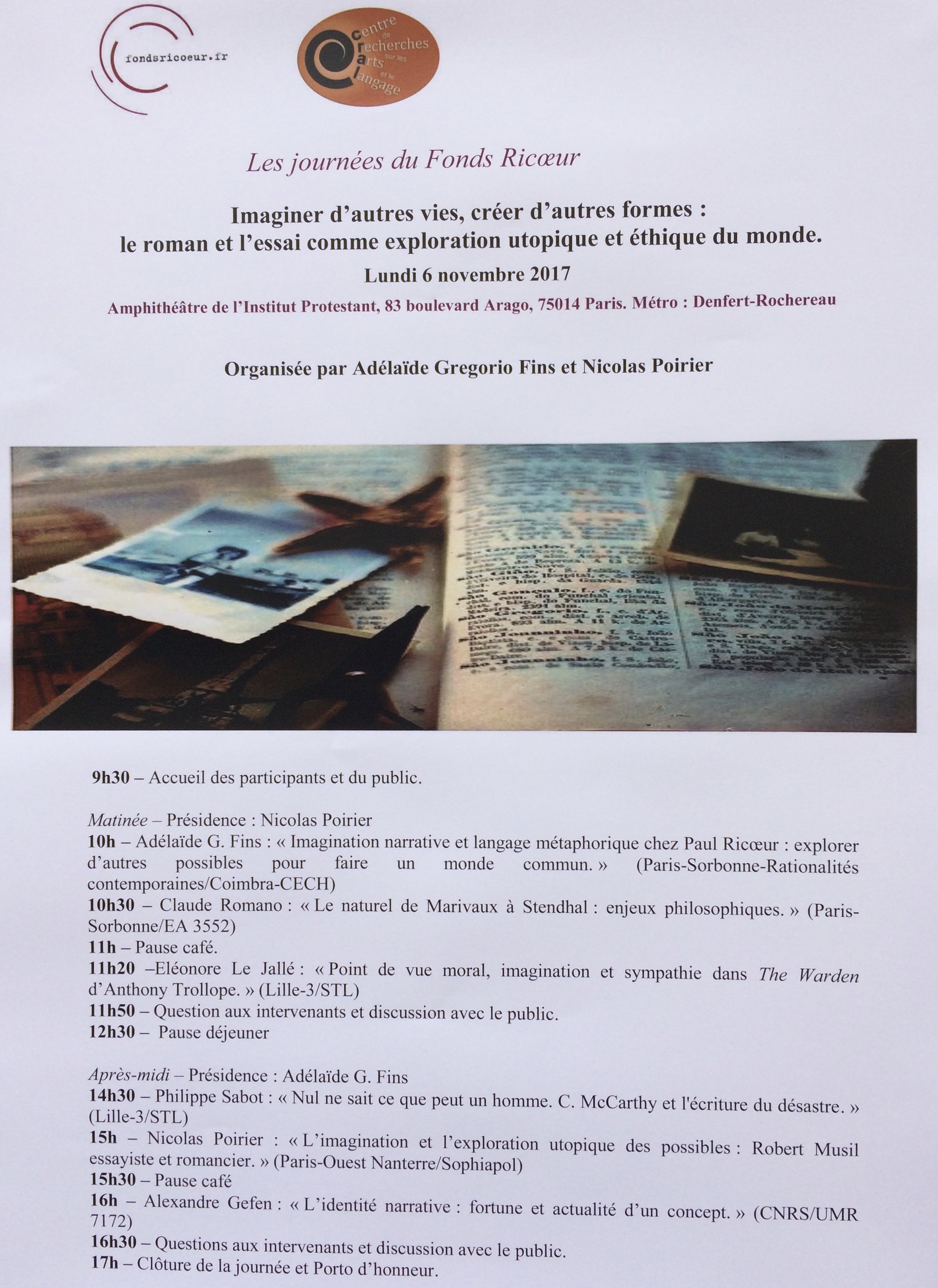 Imaginer d’autres vies, créer d’autres formes : le roman et l’essai comme exploration utopique et éthique du monde (Paris)