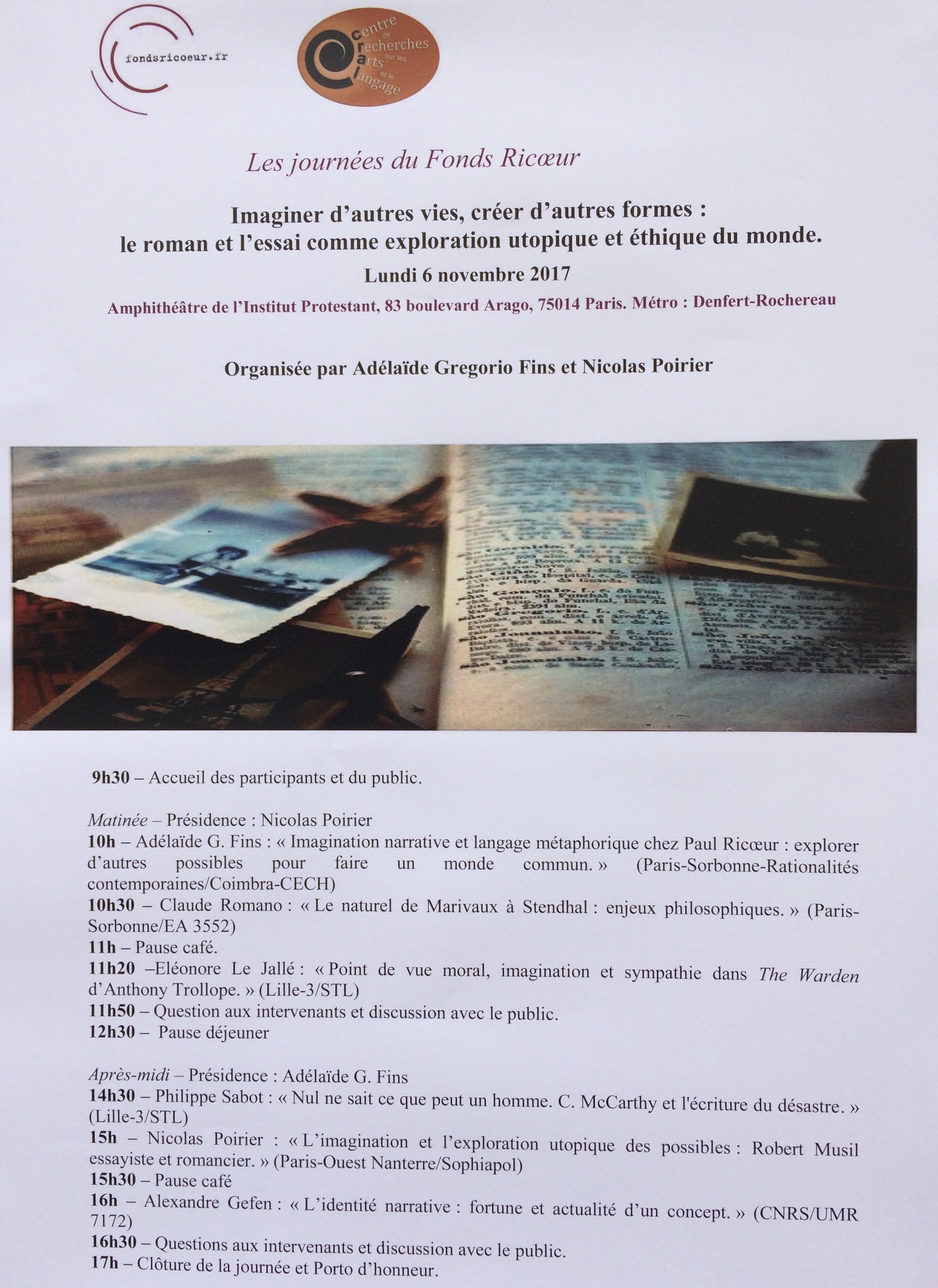 Imaginer d’autres vies, créer d’autres formes : le roman et l’essai comme exploration utopique et éthique du monde (Paris)