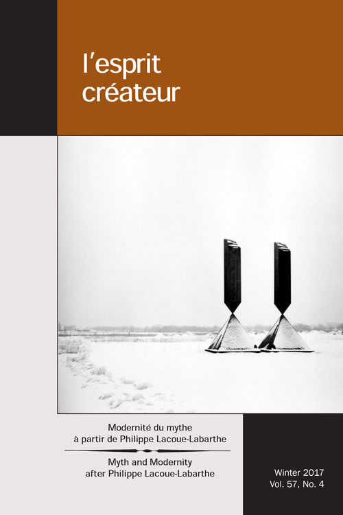 Modernité du mythe, à partir de Philippe Lacoue-Labarthe (L'esprit créateur, n° 57)