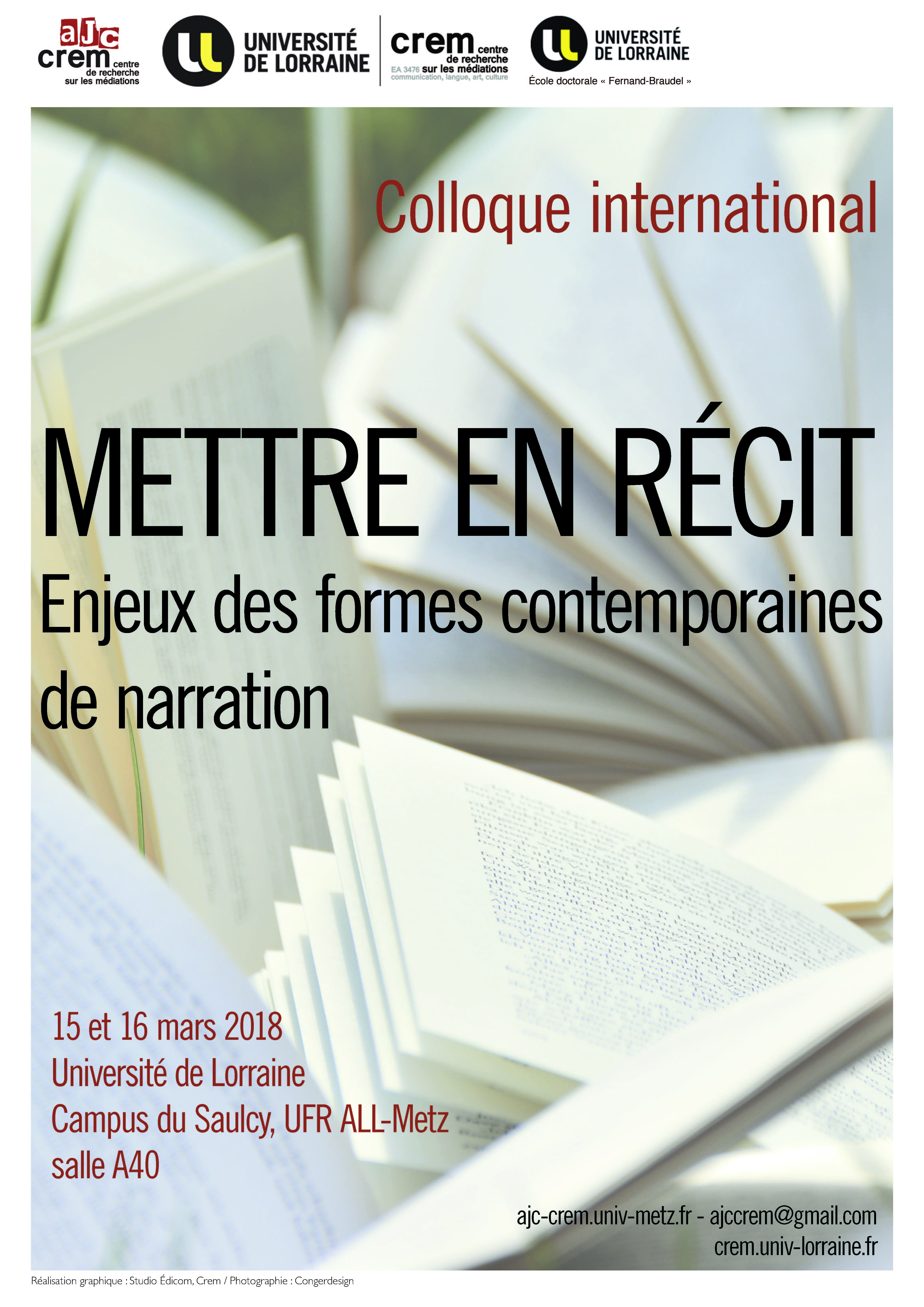 Mettre en récit. Enjeux des formes contemporaines de narration (Metz)