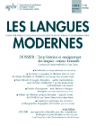 Les Langues Modernes, 2018-1 :