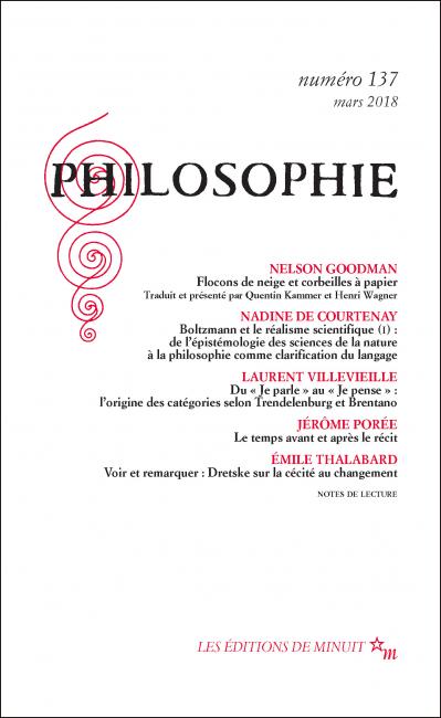 Philosophie, n° 137, avec un texte de N. Goodman sur C.I. Lewis