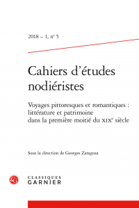 Cahiers d’études nodiéristes 2018 – 1, n° 5 : 
