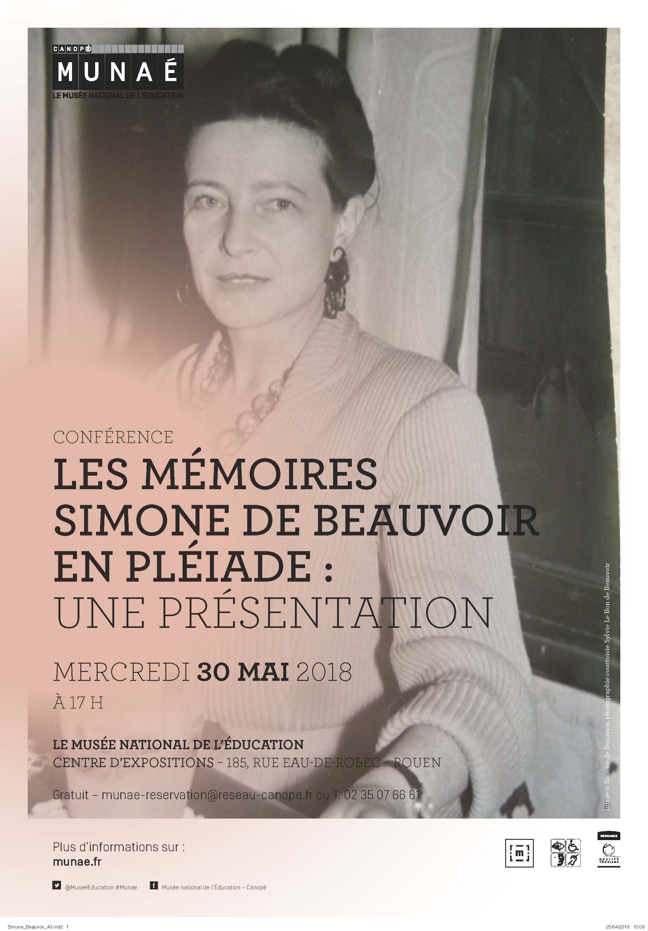 Simone de Beauvoir en ses Mémoires (Rouen)