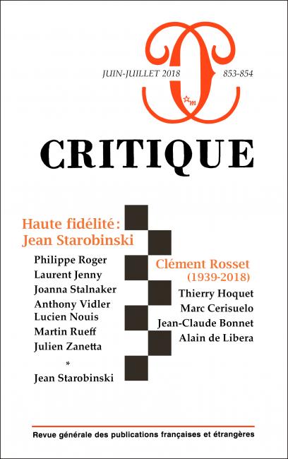 Critique n° 853-854 : 