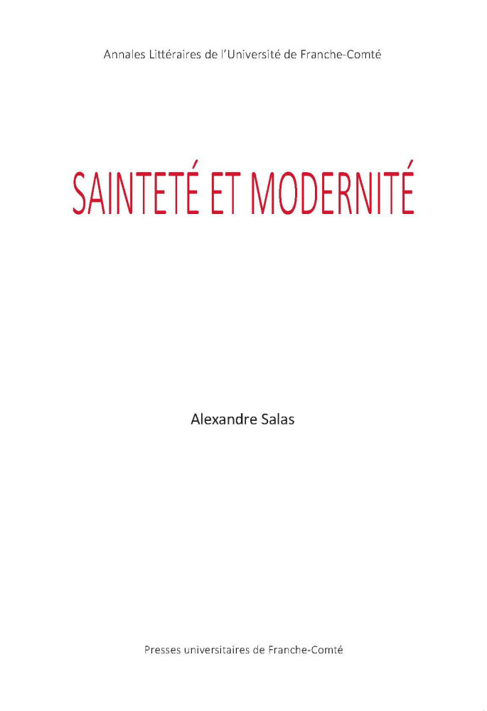 A. Salas, Sainteté et modernité