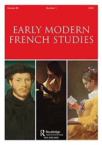 Early Modern French Studies, 40.1, Posterity (dir. J. Goodman et J. Harris)
