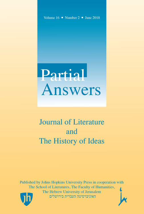 Partial Answers, 16.2, Monika Fludernik’s Towards a ‘Natural’ Narratology: Twenty Years Later (dir. J. Pier)