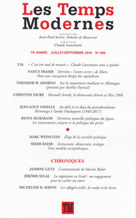 Revue Les Temps Modernes, n°699