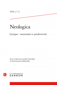 Neologica, 2018, n° 12.