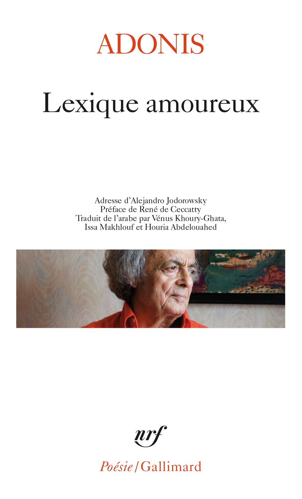 Adonis, Lexique amoureux