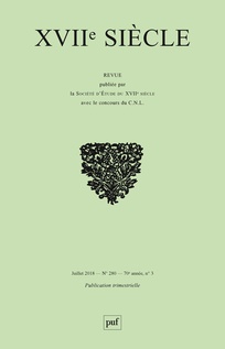 XVIIe siècle, n° 280, 2018-3 :