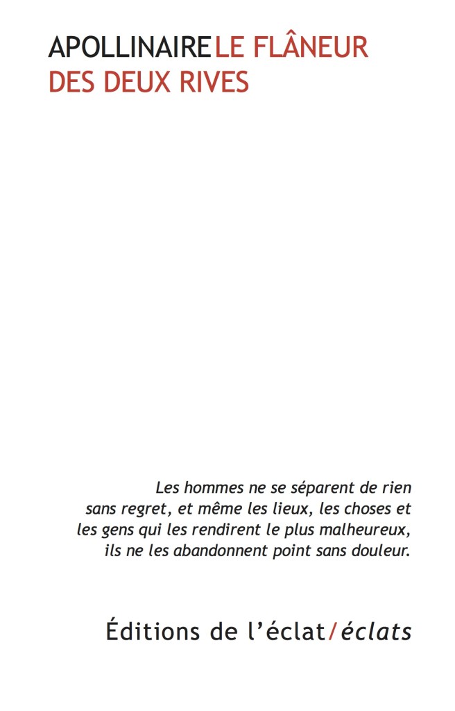 Apollinaire, Le Flâneur des deux rives