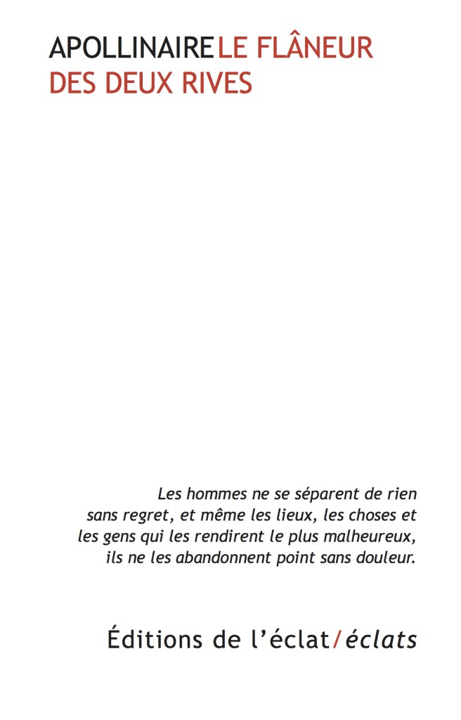 Apollinaire, Le Flâneur des deux rives