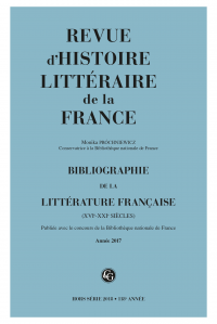 Bibliographie de la littérature française. 2018, Année 2017