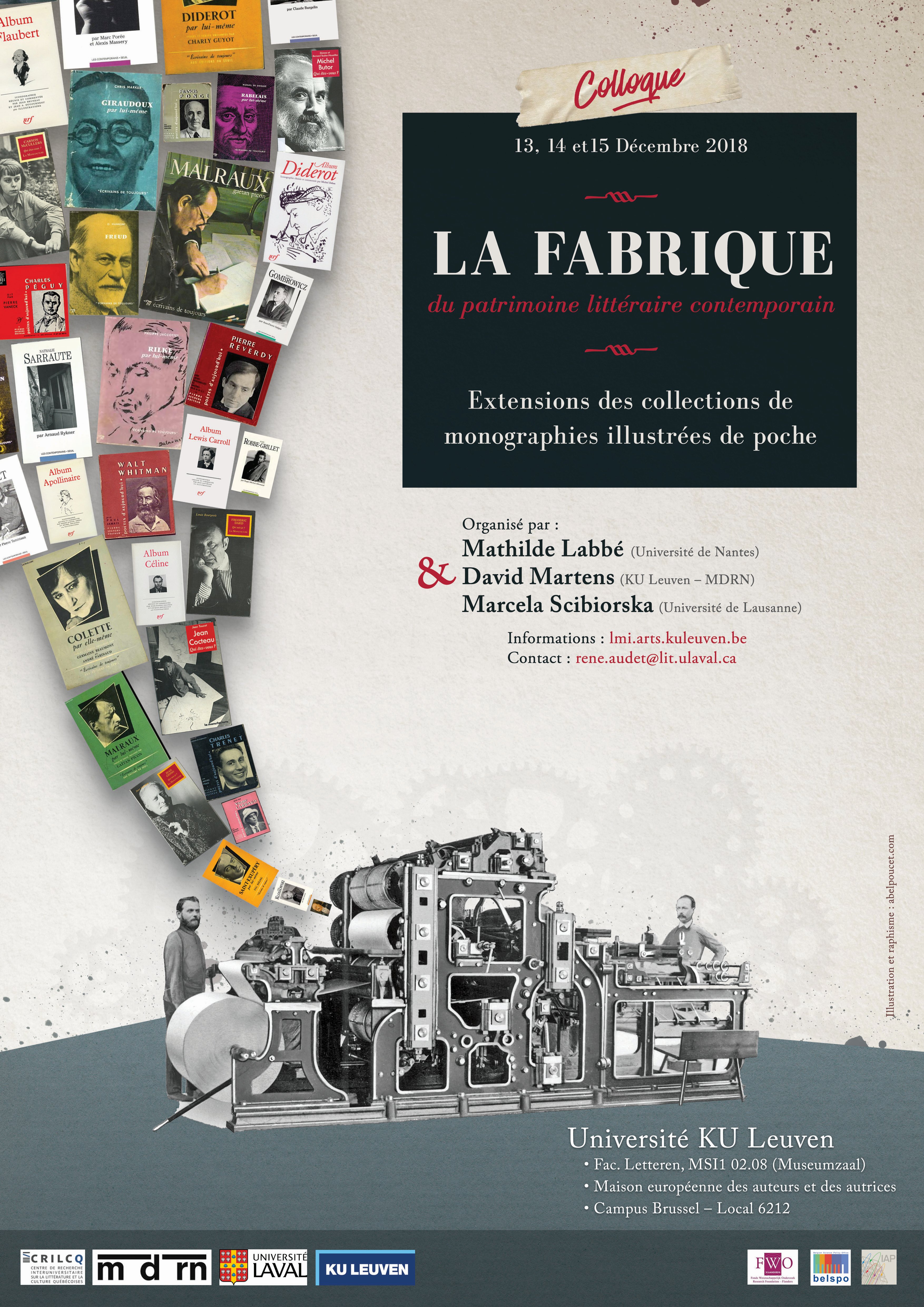 Fabriques de patrimoines littéraires (Université de Louvain)