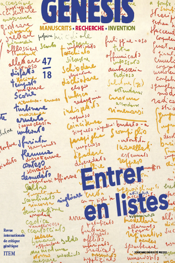 Entrer en listes