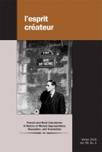 L'Esprit Créateur, 58, 4 : French and Beat Literatures: A History of Mutual Appropriation, Reception, and Translation