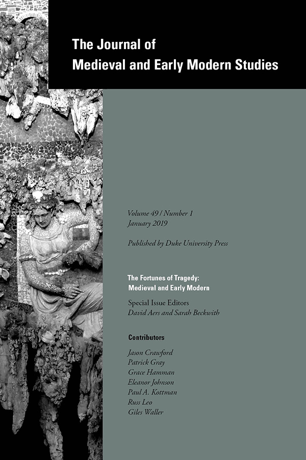 Journal of Medieval and Early Modern Studies, n°49 :