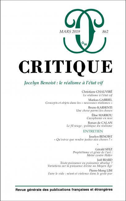 Critique, n° 862 :