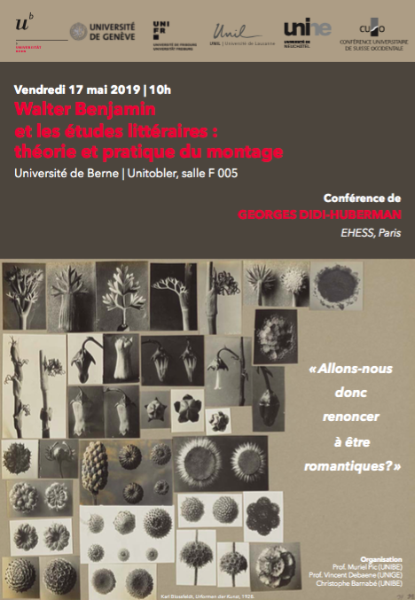 Walter Benjamin et les études littéraires : théorie et pratique du montage (Berne)