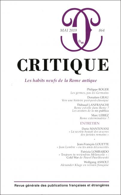 Critique n° 864 :