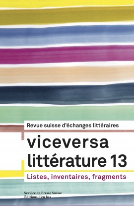 Viceversa, n°13, Revue suisse d'échanges littéraires :