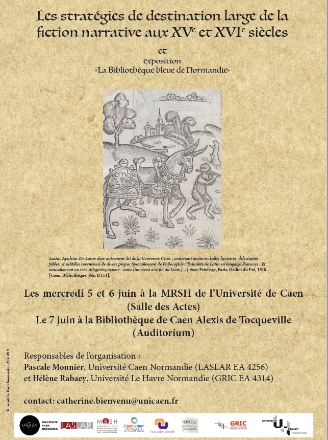Les Stratégies de destination large de la fiction aux XVe et XVIe s. (Caen)