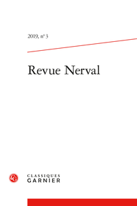 Revue Nerval, n° 3, 2019