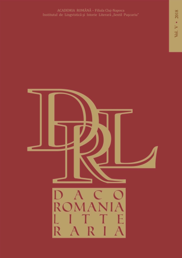 Dacoromania litteraria, no. 5/ 2018 : Vocabulaire des affects. Espaces centraux, espaces périphériques / Affective Vocabulary. Central Spaces, Peripheral Spaces