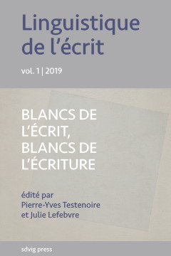 Linguistique de l'écrit, n° 1:
