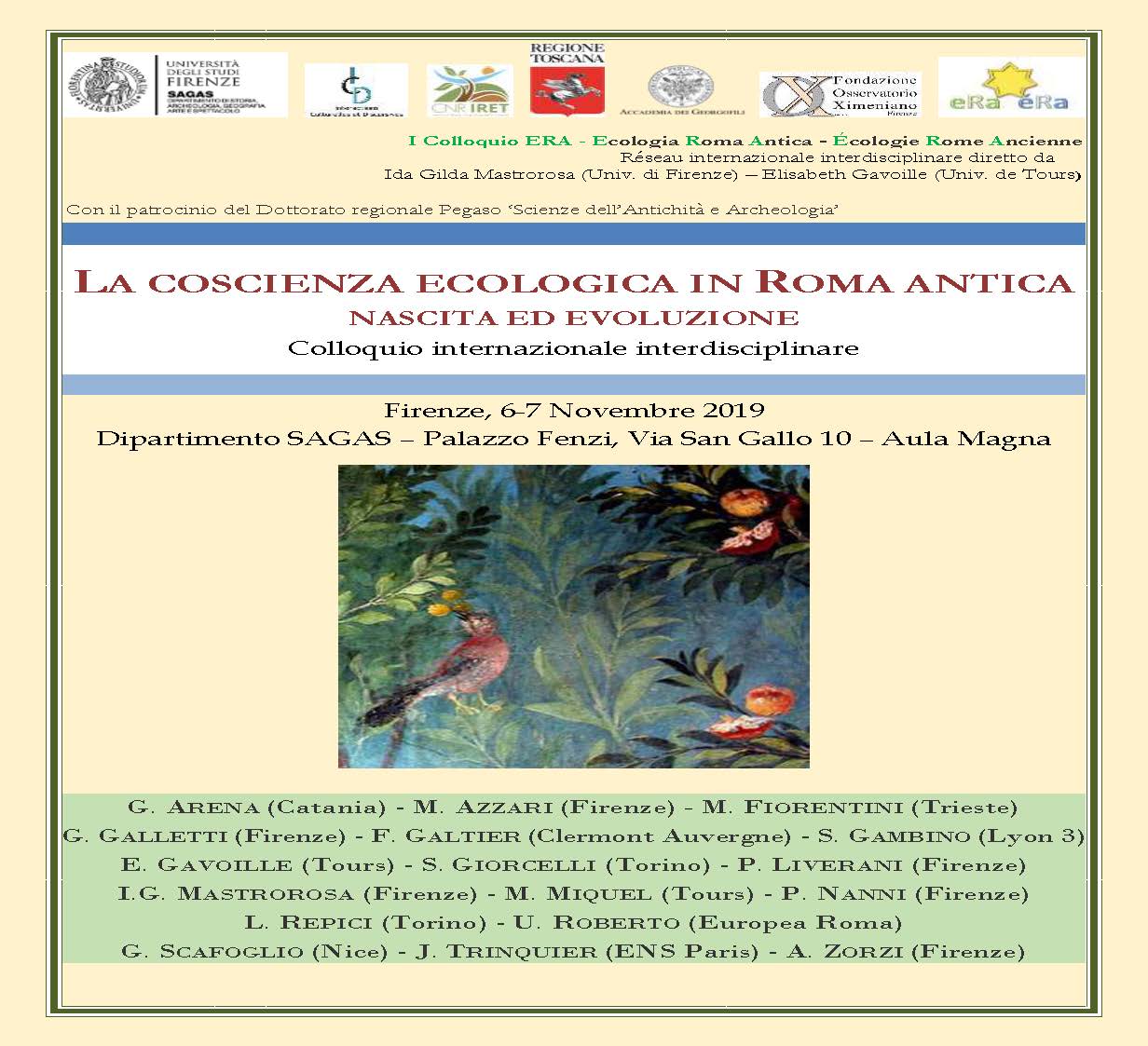 La conscience écologique dans la Rome ancienne: naissance et évolution (Florence)