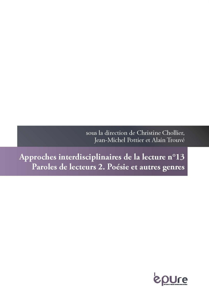 Approches Interdisciplinaires de la Lecture, n° 13: