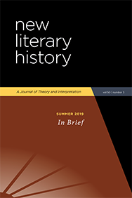 New Literary History, 50-3 (2019) : 