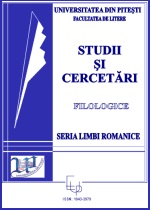 Studii si cercetari filologice. Seria Limbi Romanice / Etudes et recherches en littérature. Série langues romanes, n°26,
