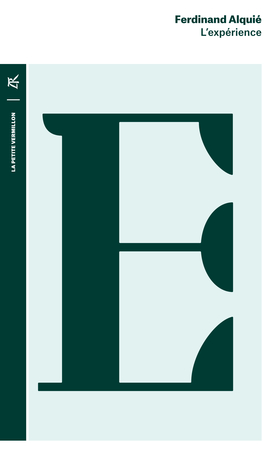F. Alquié, L'expérience