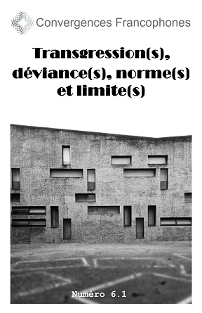 Convergences francophones, n° 6-1, 2019 :