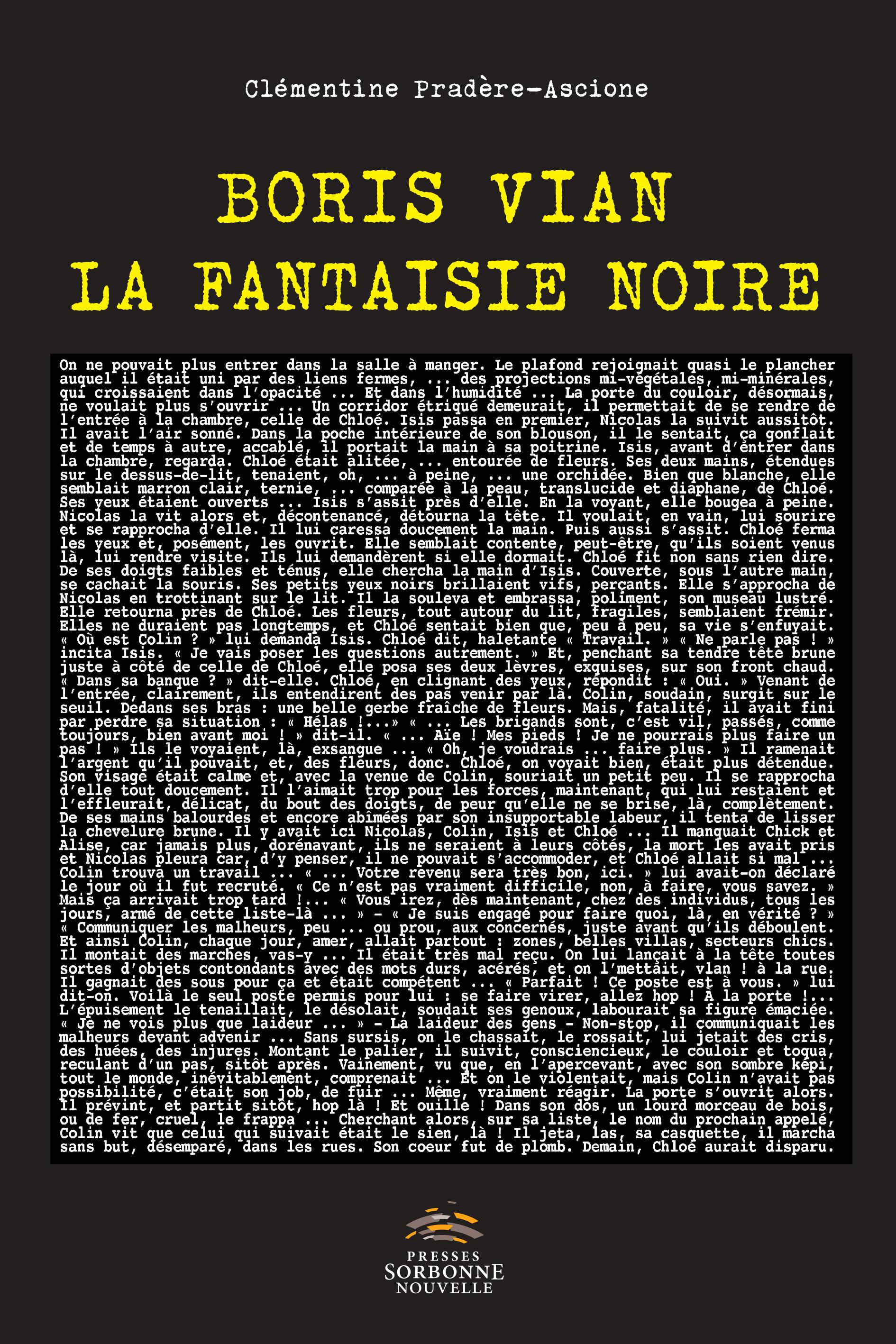 C. Pradère-Ascione, Boris Vian, la fantaisie noire