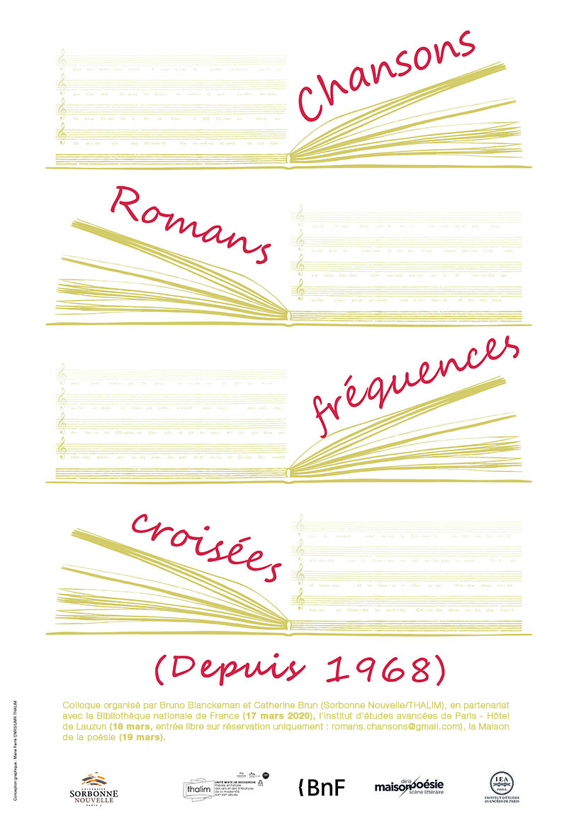 Chansons/Romans : fréquences croisées depuis 1968 (Paris)
