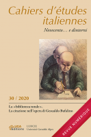 Cahiers d'études italiennes, n° 30, 2020 : 