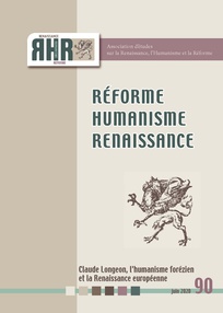 Réforme, Humanisme, Renaissance, n° 90, 