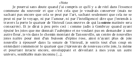 Des notes et des textes
