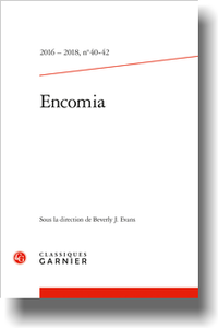 Encomia, 2016 – 2018, n° 40-42. Bulletin bibliographique de la Société internationale de littérature courtoise 