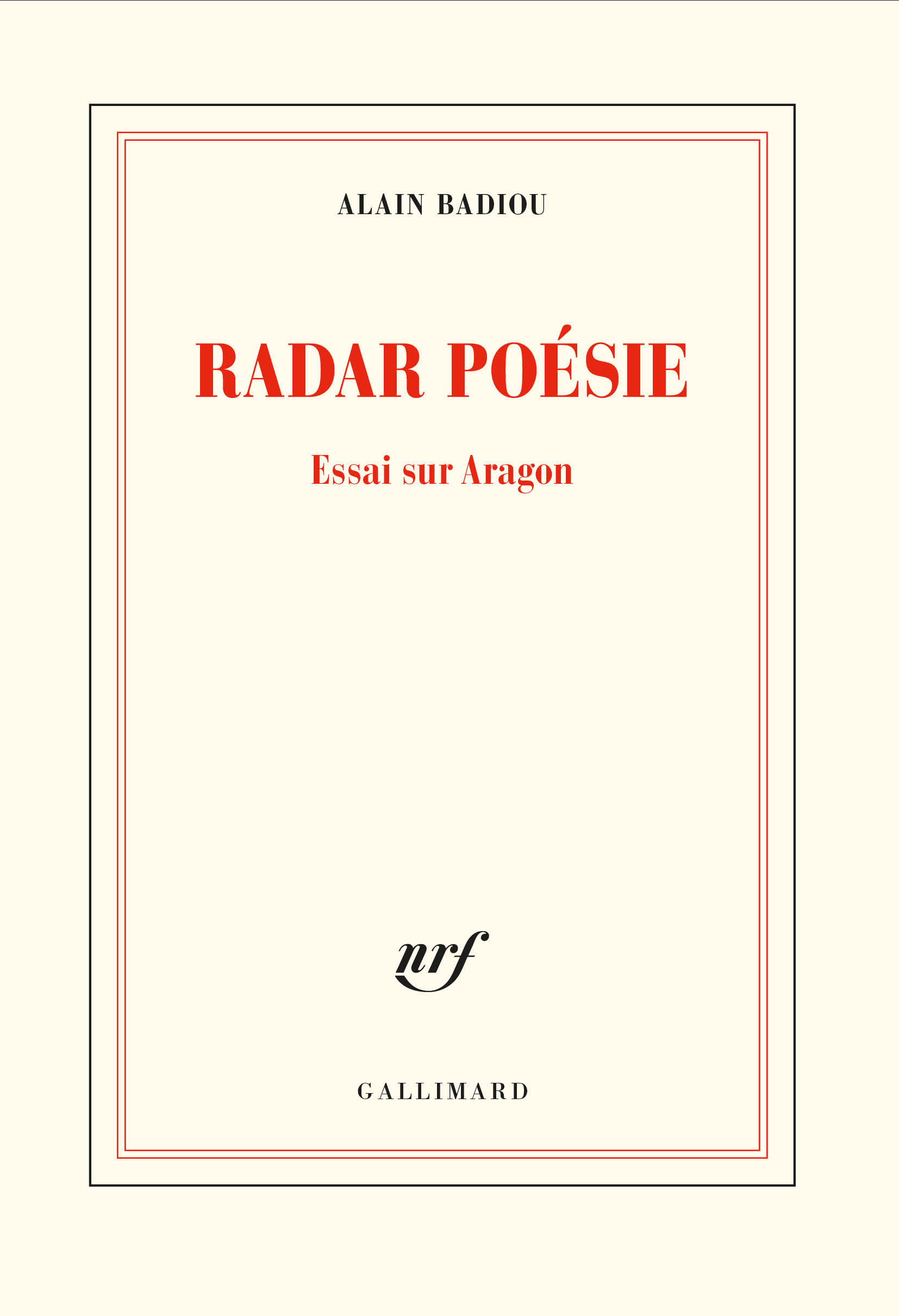 A. Badiou, Radar poésie. Essai sur Aragon 