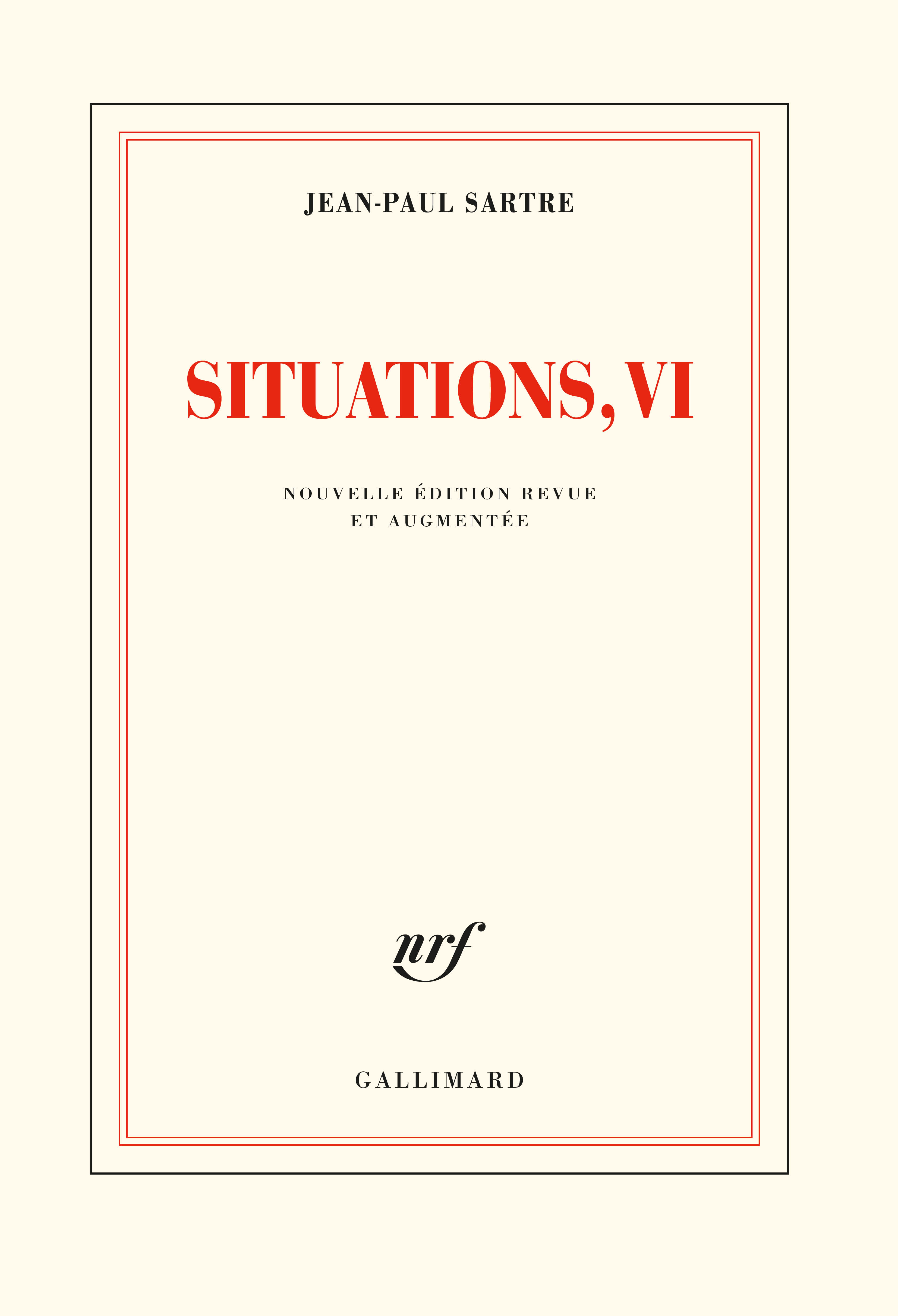 Sartre, Situations VI (nouvelle éd.)