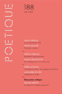 Poétique, n° 188, 2020-2